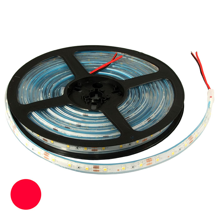 Светодиодная лента RUICHI, 2835, 300 LED, IP68, 12 В, цвет красный, катушка 5 м (цены указаны за 1 м)