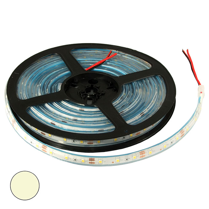 Светодиодная лента RUICHI, 2835, 300 LED, IP68, 12 В, цвет белый тёплый, катушка 5 м (цены указаны за 1 м)