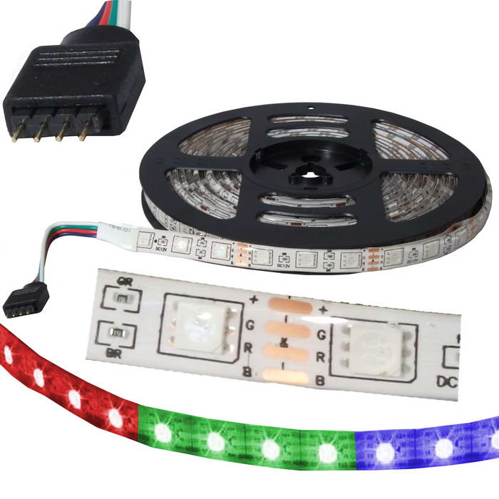 Светодиодная лента RUICHI, 5050, 300 LED, IP65, 12 В, RGB, катушка 5 м (цены указаны за 1 м)