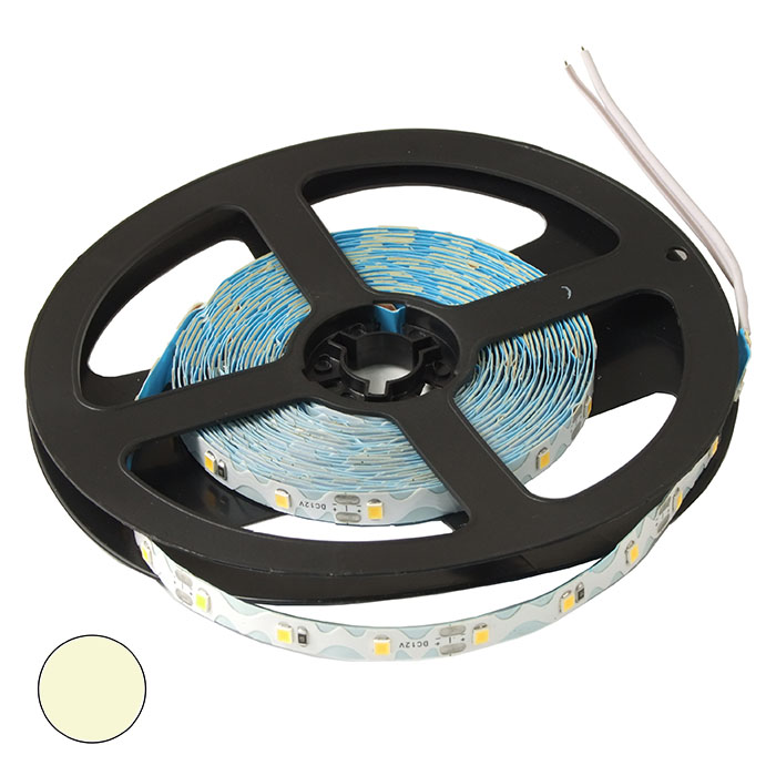 Светодиодная лента RUICHI, S-2835 300 LED, IP33, 12 В, цвет белый теплый, катушка 5 м (цены  указаны за 1 м)