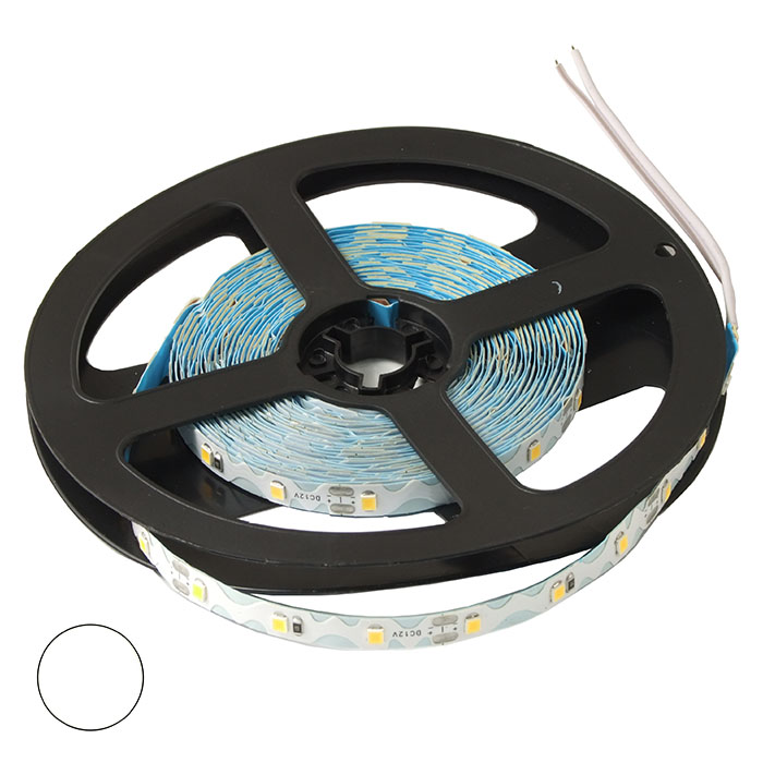 Светодиодная лента RUICHI, S-2835 300 LED, IP33, 12 В, цвет белый, катушка 5 м  (цены указаны за 1 м)