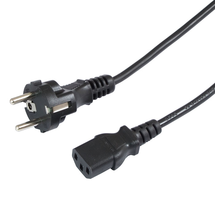 Сетевой шнур ПВС-АП S22DC13 3х0.75 1.8м(ч), Электрическая мануфактура, 3 провода, d   провода 0.75 мм, длина 1.8 м, черный