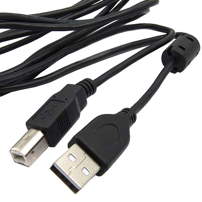 Кабель компьютерный USB переходный с фильтром RUICHI USB-A(m)-USB-B(m), 1.8 м