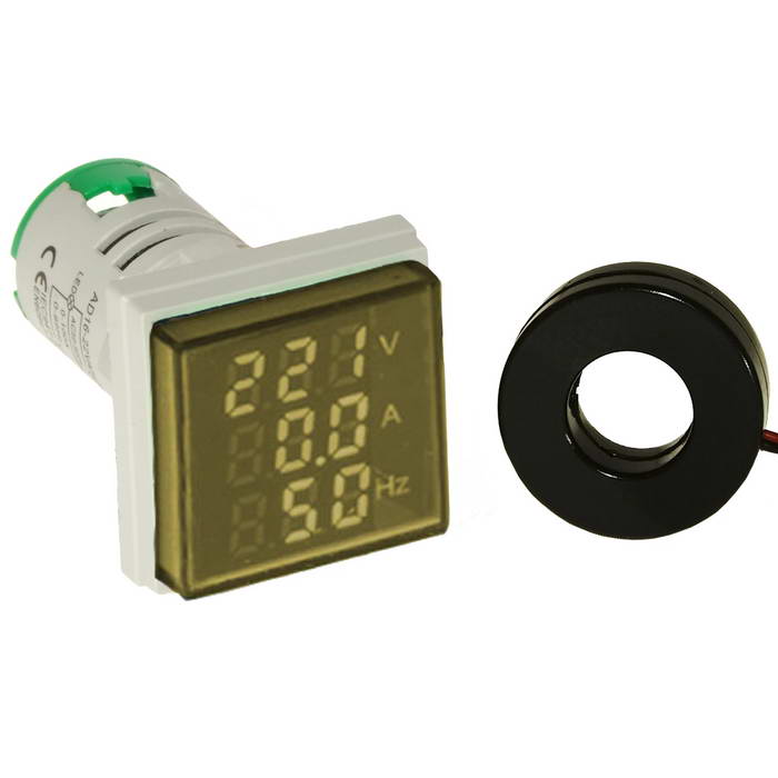Цифровой LED вольтметр, амперметр, частотомер переменного тока RUICHI DMS-302