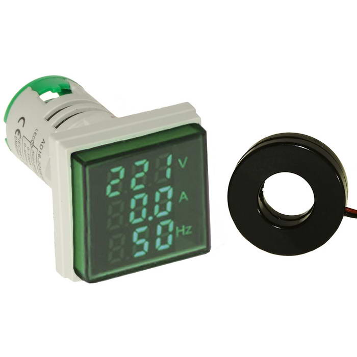 Цифровой LED вольтметр, амперметр, частотомер переменного тока RUICHI DMS-303