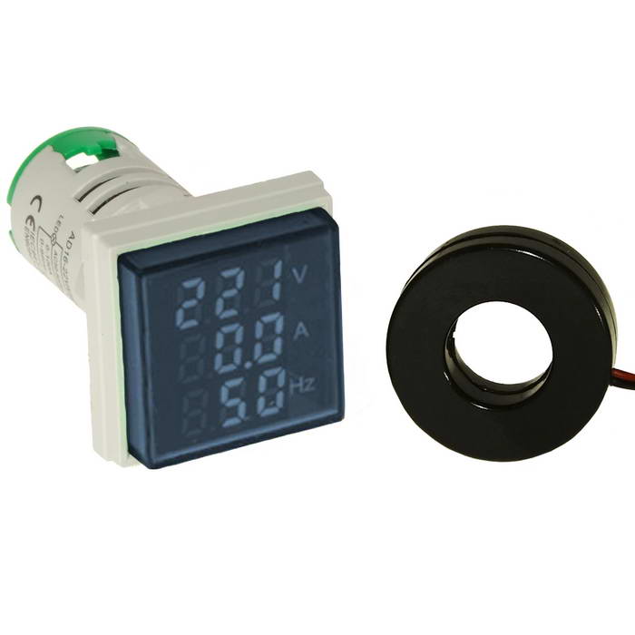 Цифровой LED вольтметр, амперметр, частотомер переменного тока RUICHI DMS-304