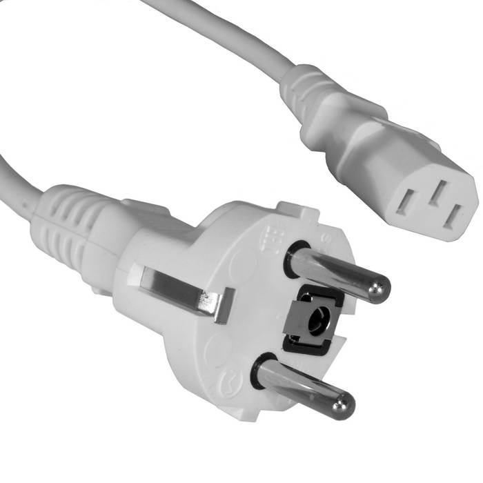 Сетевой шнур ПВС-АП S22DC13 3х1.0 3м(б), Электрическая мануфактура, 3 провода, d провода   1 мм, длина 3 м, белый