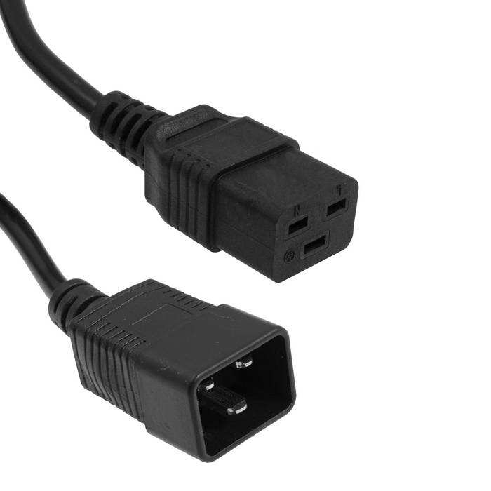 Шнур сетевой 3-х полюсный RUICHI SCZ, гнездо IEC C19 - вилка IEC C20, 5 м, 3x1.5 мм2