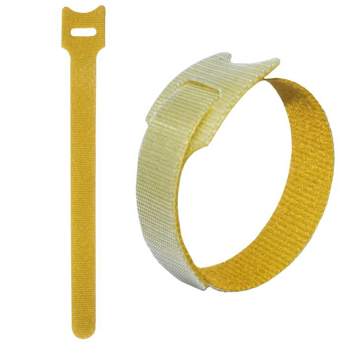 Хомут-липучка RUICHI 210х16 мм, желтый (50 шт.)