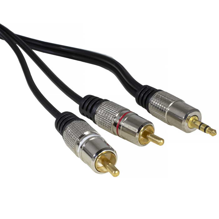 Аудио-видео шнур RUICHI Stereo 3,5 мм - 2 RCA, 3 м