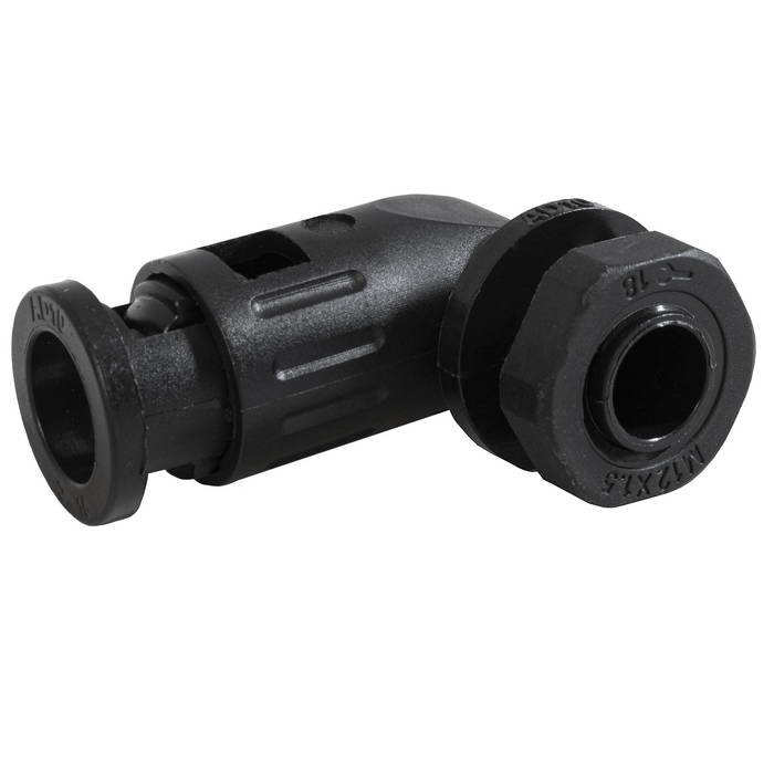Быстрый соединитель для гофрированной трубы RUICHI QA-M12-10, IP54, угловой