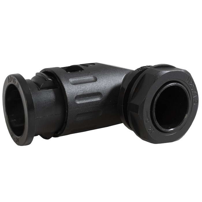 Быстрый соединитель для гофрированной трубы RUICHI QA-M20-20, IP54, угловой