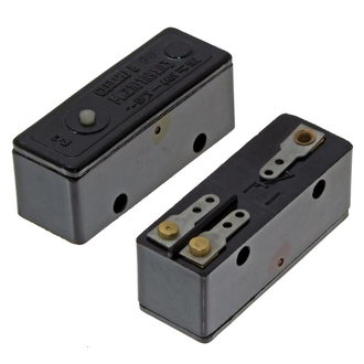 Микропереключатель КЭАЗ МП2101 исп. 4, толкатель, до 660 В, до 16 А, IP00, присоединение  проводов пайкой, винтовое крепление.