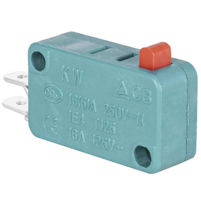 Микропереключатель RUICHI KW3-02-06, 19.8х10.3х27.8 мм, ON-(ON), SPST 2P, 250 В, 5 А, 30 мОм, -25...+85 °C