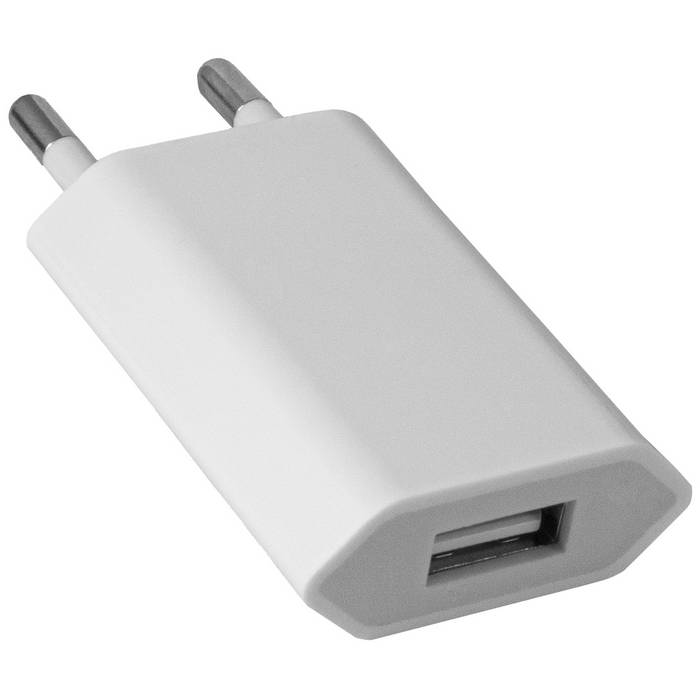 Сетевое зарядное устройство USB RUICHI 638, 1 А, 5 В, 50 Гц, ABS-пластик, цвет белый