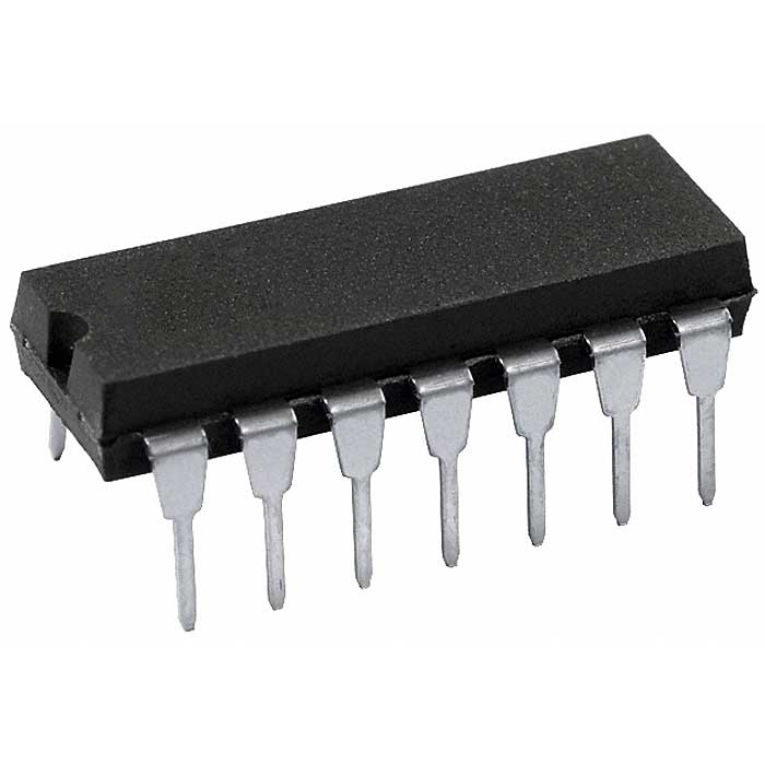 LM324N, операционный усилитель Texas Instruments, корпус DIP14