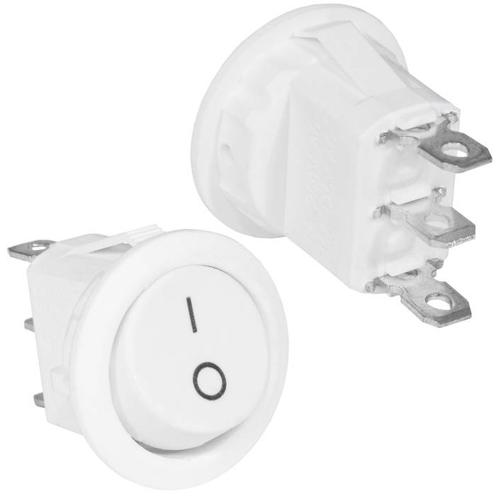 Клавишный переключатель RUICHI KCD5-101-C6-W/3P, ON-OFF, 3 контакта, белый