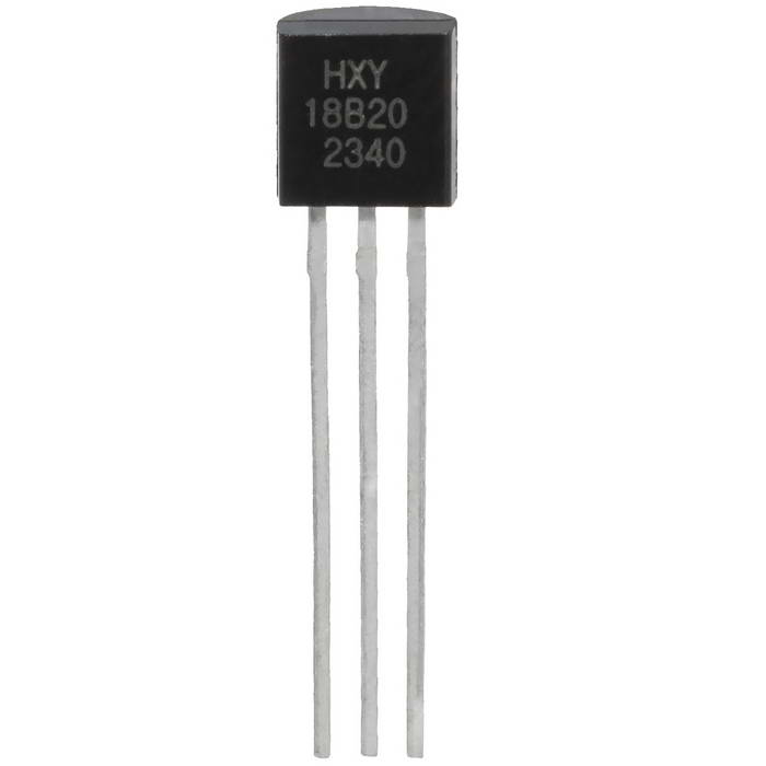 DS18B20 HXY датчик температуры цифровой -55…+150 °С, точность ±0.5°C, 1-Wire, TO-92