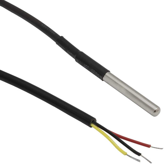 M1820ZT5, датчик температуры герметичный цифровой Mysentech, -70…+150 °С, точность ±0.1°C, 1-Wire, корпус из нержавеющей стали с проводом 1 м