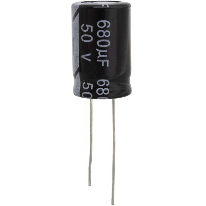 KM681M1HBKJ1321VBK JWCO Конденсатор электролитический радиальный, 680 мкФ, 50 В,      13х21 мм, -40…+105 °C, наработка 2000 часов