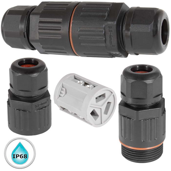 Разъём герметичный RUICHI SP28S-3P, 3 контакта, IP68