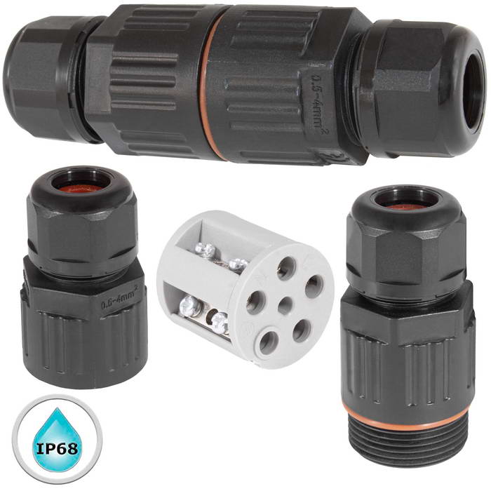 Разъём герметичный RUICHI SP28S-5P, 5 контактов, IP68