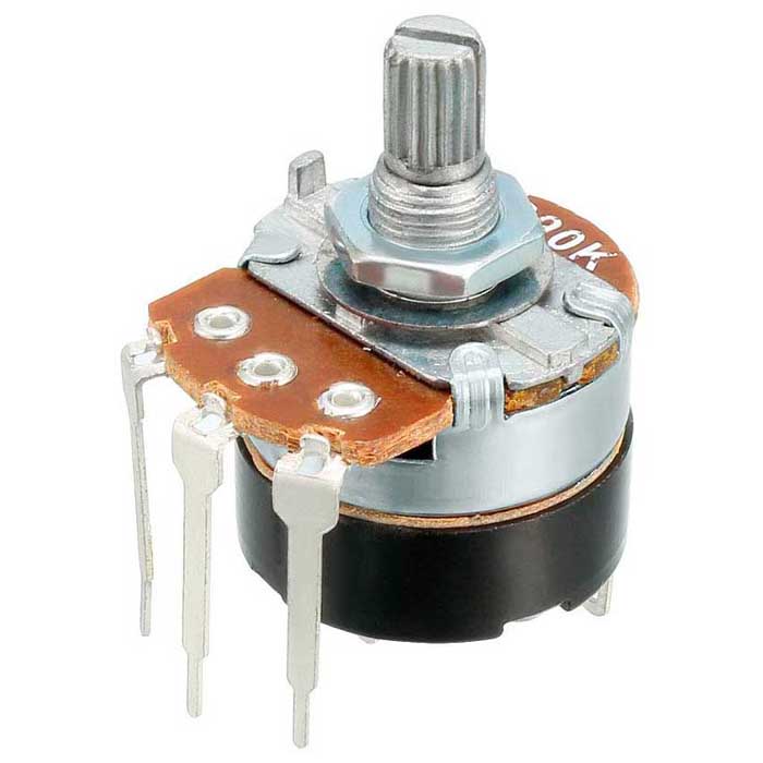 Потенциометр поворотный RUICHI WH138-4 KC, 500 кОм, 0,2 Вт, угол поворота 300°±10°