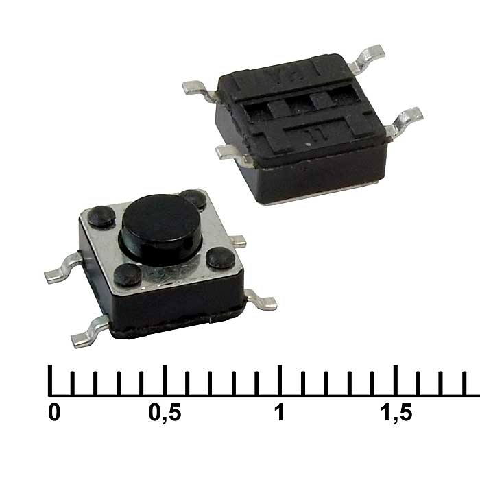 Тактовая кнопка RUICHI IT-1102W-9 NPL, 6x6x4.3 мм