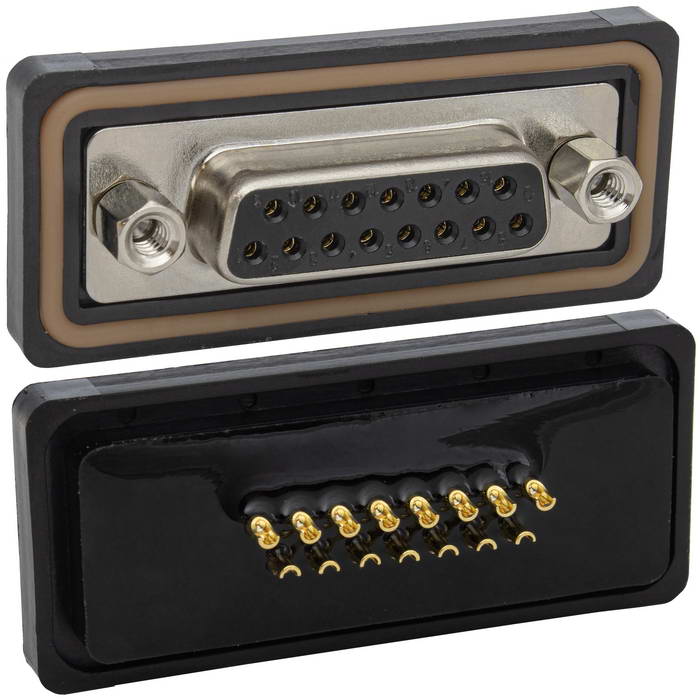 Разъем RUICHI DB-15F IP67 15 контактов с гайкой