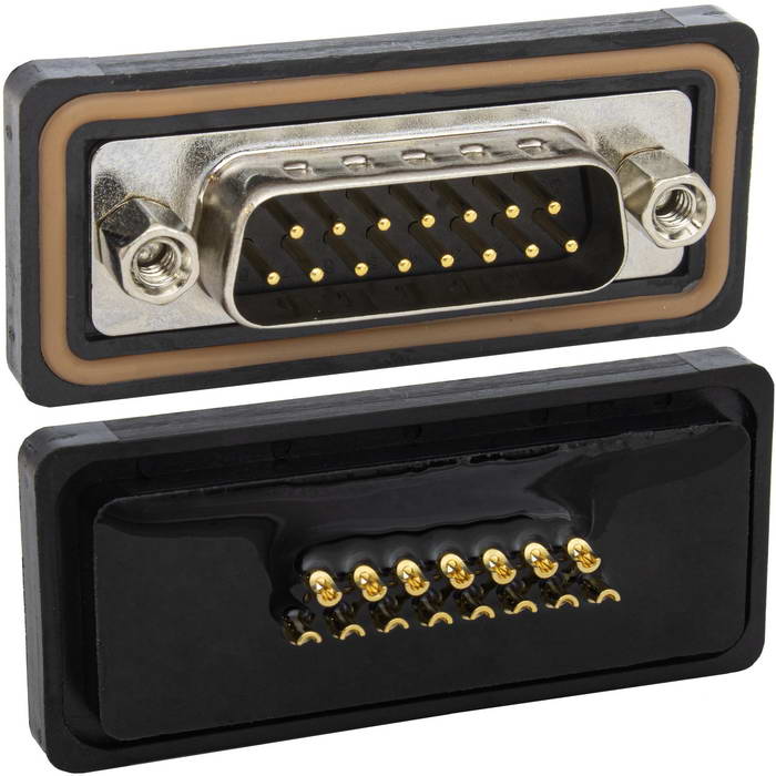 Разъем RUICHI DB-15M IP67 15 контактов с гайкой