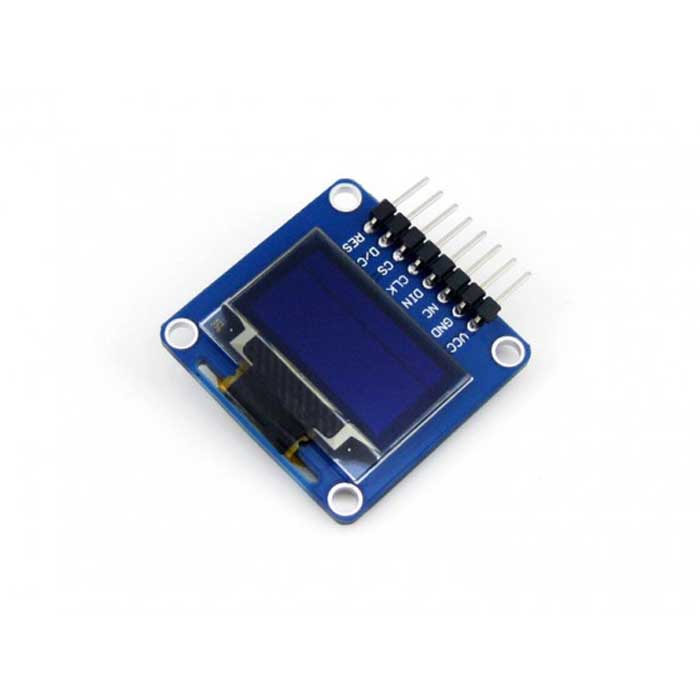 0.96-дюймовый OLED-дисплей Waveshare, 0.96inch OLED (A), интерфейсы SPI/I2C,  угловой/горизонтальный разъем