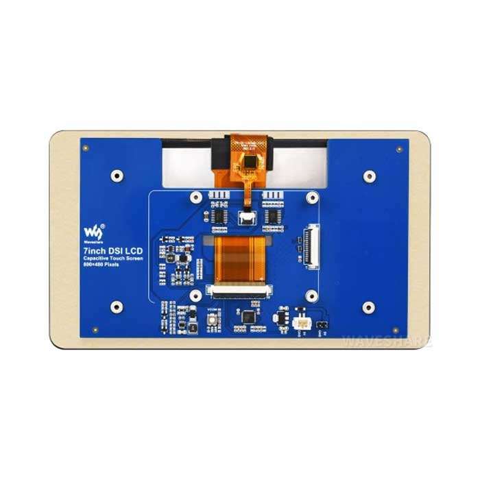 7-дюймовый емкостный сенсорный дисплей Waveshare, 7inch DSI LCD (B), интерфейс DSI, IPS  экран, разрешение 800x480, поддержка 5-точечного касания