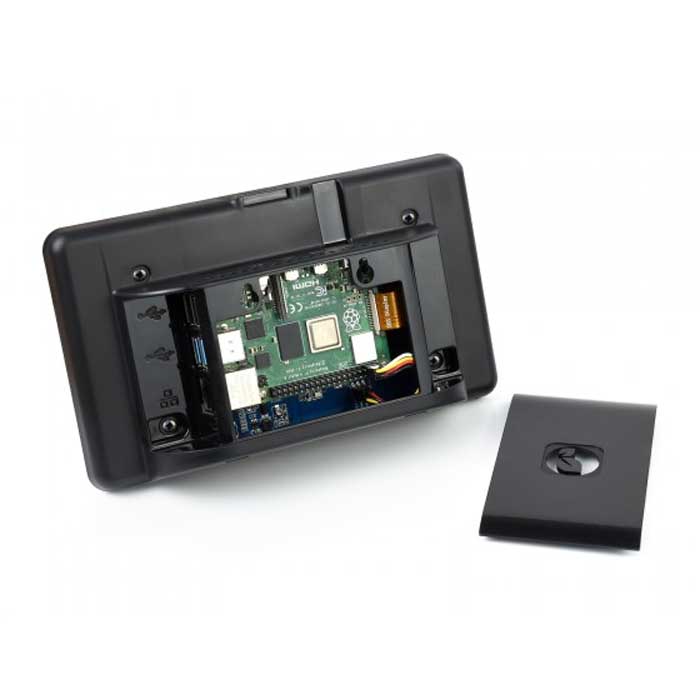 7-дюймовый емкостный сенсорный IPS дисплей для Raspberry Pi Waveshare с защитным  корпусом, 7inch DSI LCD (C) (with case A), разрешение 1024x600, интерфейс DSI