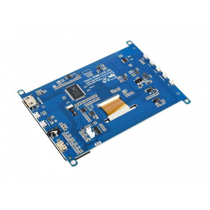 7-дюймовый емкостный сенсорный ЖК-дисплей Waveshare (H), 7inch HDMI LCD (H),  разрешение 1024x600, HDMI, IPS, поддержка различных систем