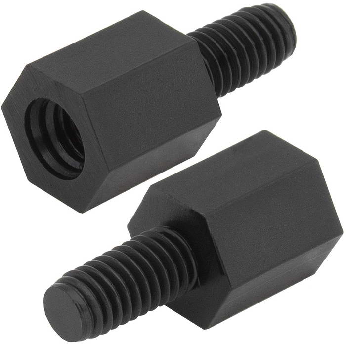 Стойка монтажная для печатной платы RUICHI HTS-306B, резьба М3, шестигранная, материал нейлон-66, черная