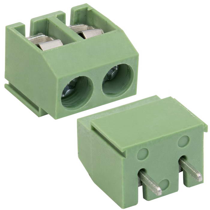 Винтовой модульный клеммный блок RUICHI RG126-5.0-02P ( DG126-5.0-02P / GT126-5.0-02P ),  на плату, 2 контакта, шаг 5.00 мм