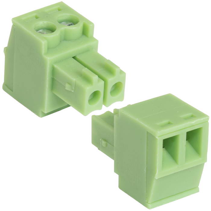 Разъемный клеммный блок на кабель RUICHI 15ERGK-3.5-02P ( 15EDGK-3.5-02P / 15EGTK-3.5- 02P ), розетка (F), 2 контакта, шаг 3.50 мм