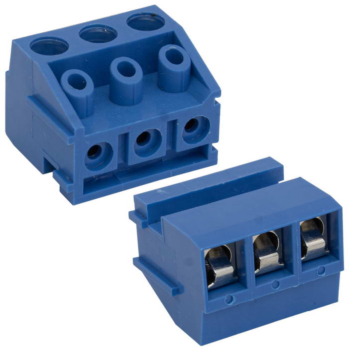 Винтовой модульный клеммный блок RUICHI RG332K-5.0-03P ( DG332K-5.0-03P / GT332K-5.0- 03P ), на плату, 3 контакта, шаг 5.00 мм