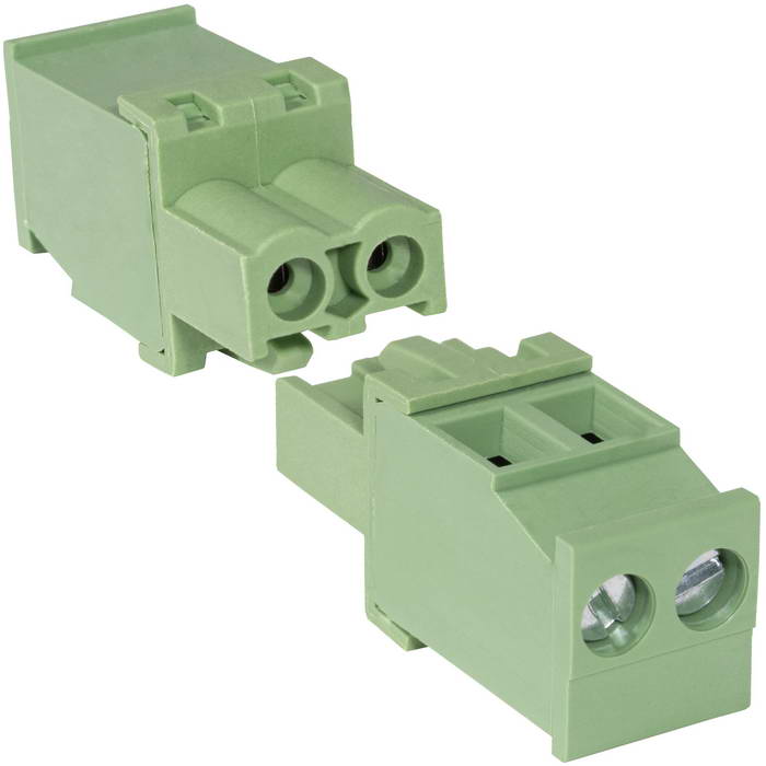Разъемный клеммный блок на кабель RUICHI 2ERGKA-5.0-02P ( 2EDGKA-5.0-02P / 2EGTKA-5.0- 02P / KSE-2EDGKA-5.0-02P ), розетка (F), 2 контакта, шаг 5.00 мм