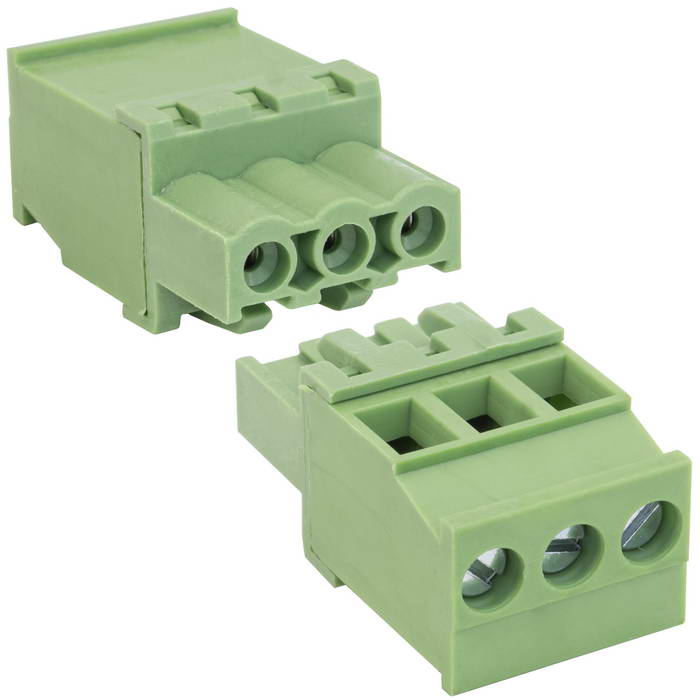 Разъемный клеммный блок на кабель RUICHI 2ERGKA-5.0-03P ( 2EDGKA-5.0-03P / 2EGTKA-5.0- 03P ), розетка (F), 3 контакта, шаг 5.00   мм