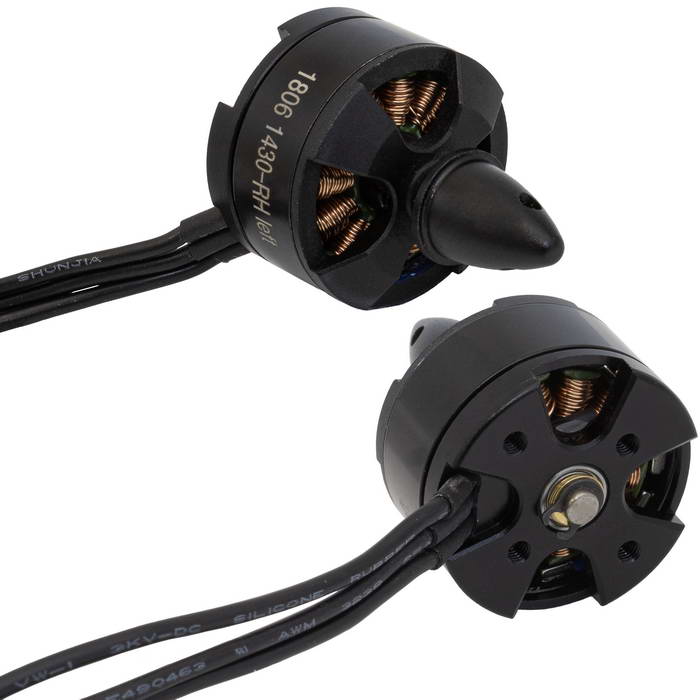 Электродвигатель бесщеточный RUICHI 1806 1430-RH, 1430 kV, диаметр вала с резьбой M5,  левое  направление резьбы, цвет черный