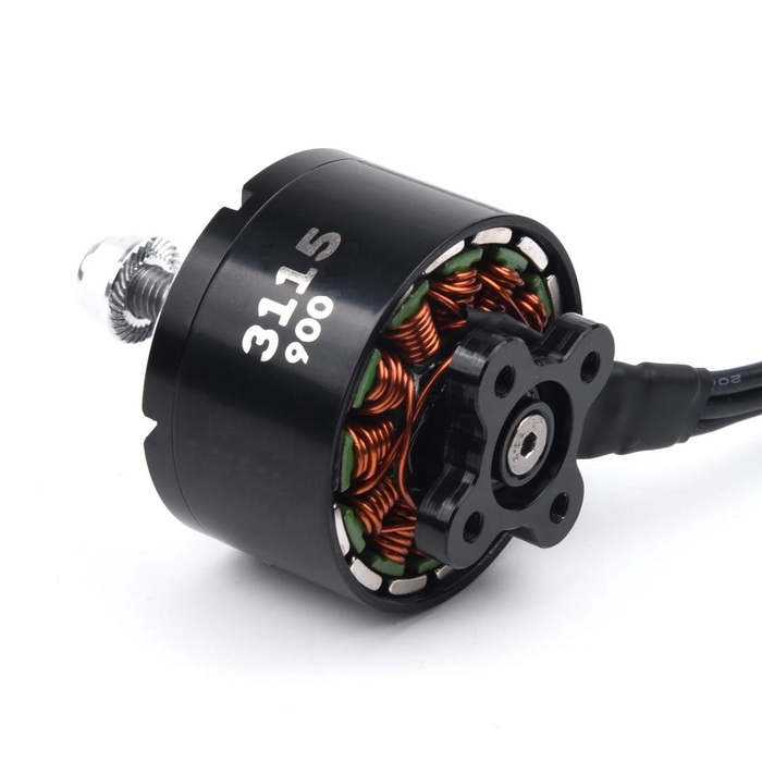 Электродвигатель бесщеточный RUICHI 3115 900-RH, 900 kV, диаметр вала с резьбой M5, гайка  с прессшайбой, цвет черный/серебряный