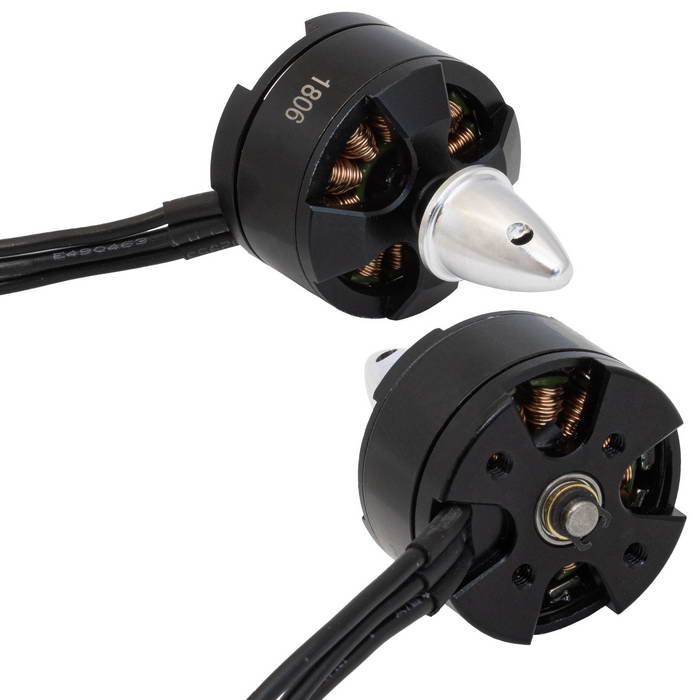 Электродвигатель бесщеточный RUICHI 1806 2280-RH, 2280 kV, диаметр вала с резьбой M5,   правое  направление резьбы, цвет черный/серебряный