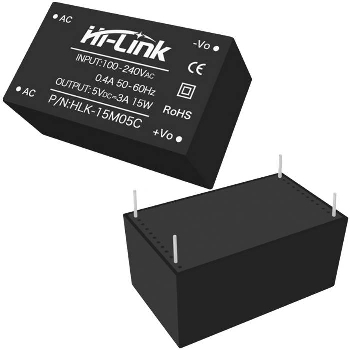 Блок питания на печатную плату Hi-Link HLK-15M05, 85-264 В (АС) 3 А, 5 В, корпус из поликарбоната