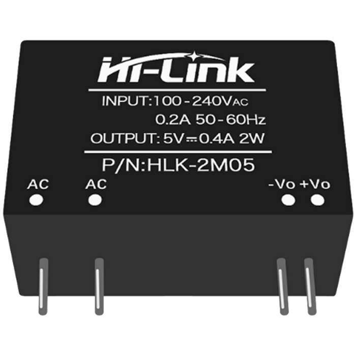 Блок питания на печатную плату Hi-Link HLK-2M05, 85-264 В (АС) 0.4 А, 5 В, корпус из поликарбоната