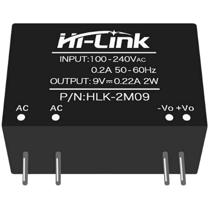 Блок питания на печатную плату Hi-Link HLK-2M09, 85-264 В (АС) 0.23 А, 9 В, корпус из поликарбоната