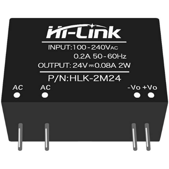 Блок питания на печатную плату Hi-Link HLK-2M24, 85-264 В (АС) 0.083 А, 24 В, корпус из поликарбоната