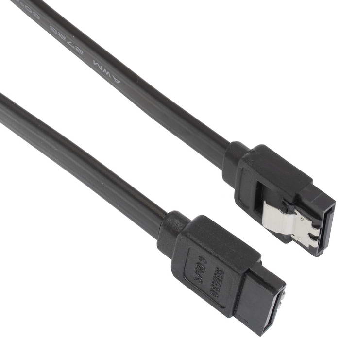 Кабель интерфейсный RUICHI SATA-DD-40-3.0-6GBPS, черный, SATA - SATA, 400 мм