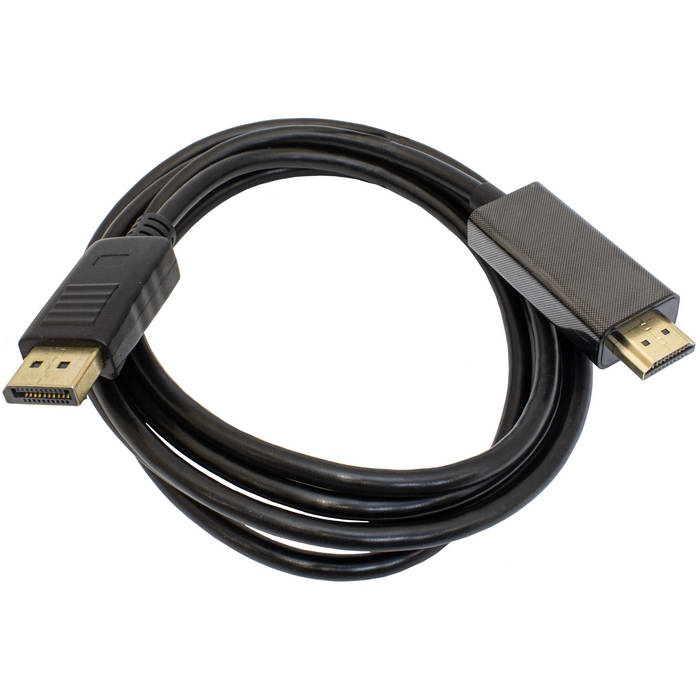 Кабель RUICHI DP-HDMI-1.5M, DisplayPort (m) (прямой) - HDMI (m) (прямой), 1.5м, черный