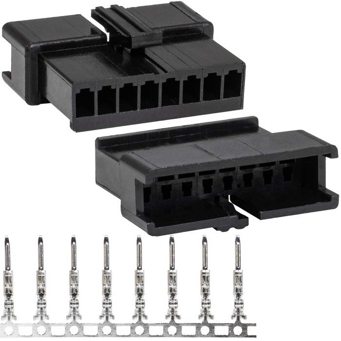 Разъем питания низковольтный RUICHI SM-8M 2.54mm + Terminal, вилка, с контактами